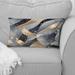 Designart "Grey And Gold Diamond Glam Sequins " Glam Printed Throw Pillow