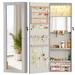 Moasis Wall Door Jewelry Armoire Cabinet with Mirror