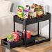 Under Sliding Cabinet Basket Organizer, 2 Tier Under Sink Organizers