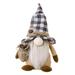 JANGSLNG Gnome Plush Doll Coffee Bean Bag Long Pointy Hat Grey Full Beard Free Standing Big Nose Gift Cute Desktop Faceless Gnome Stuffed Ornament Home Supplies