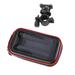 FRCOLOR Mountain Bag Waterproof Bag Mobile Phone Bag Bike Front Beam Bag Cycling Bag Handlebar Bag - Size XL (Black+Red)