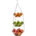 Hanging Metal Fruit/Vegetable Basket | Kitchen Hanging Basket for More Space on Your Worktop As A 3-Piece Set