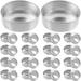 500pcs Aluminum Tea Light Tins Tea Light Empty Case Containers Candle Making (Silver)