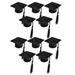 FRCOLOR 10pcs Graduation Hat Bottle Topper Mini Graduation Caps Mini Hat Bottle Cover with Tassel