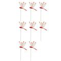 Tepsmf 8PCS Dragonflies Garden Pole Decorative Garden Flowers Potted Ornaments Artificial DragonflyStakes Indoor Outdoor Yard Garden Flower Pot Decoration