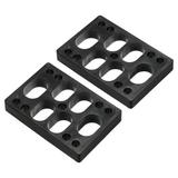 Uxcell 1/2 Skateboard Riser Pads 2pcs 3x2 Skateboard Angled Wedge Pads Black