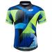 voofly Men s Cycling Jersey Shirts Short Sleeve Full Zippers Mens Breathable Stretch Road Bike Mountain Biking Clothing Blue Green XL