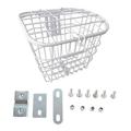 Bike Basket Front Bicycle Basket Bike Bike Storage Basket Detachable Large Space Metal Bike Frame Basket Bicycle Cargo Rack Bicycle Basket for Outdoor Mountain Bikes White