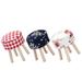 3 Pcs Doll House Stool Decor Furniture Model Miniature Wooden Stool Dollhouse Step Stool Doll Chair