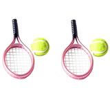 6 Sets Tennis Racket Tennis Toy Miniature Tennis Racquet Mini Tennis Racket Tennis Party Favors Mini Tennis Decor Child