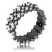 Blackplated Round and Baguette-Cut Cubic Zirconia Eternity Band