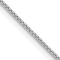 Avariah Diamonds Solid 10k White Gold 1.1mm Box Chain - 18