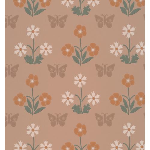 Little Greene 'Burges Butterfly - Masquerade' - Pink Wallpaper
