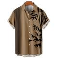 DDAPJ pyju Hawaiian Shirts for Men Short Sleeve Bowling Shirt Vintage Floral Printed Casual Aloha Shirt Regular Fit Button Down Shirts Summer Vacation Beach Tops Flash Deals 2024 Coffee XXL