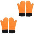 4 Pc Oven Gloves Baking Gloves Grill Gloves Fireplace Gloves Mites for The Oven Silicone Gloves Cooking Gloves