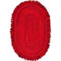 Jaipur Art And Craft Indian Handmade Natural Fiber Cotton Red Color Oval Area Rug for Indoor and Outdoor Rug Size - (10x13 Sq Feet) (120x156 Inches) (300x390 CM)