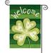 HGUAN Golden Retriever Dog Garden Flags Luckly Shamrock Gold Coin Happy St. Patricks Day Garden Flag Double Sided 12 x 18 Inch Yard Flag Spring Seasonal Flag for Outdoor Holiday Decorations