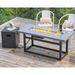 PaPaJet 55 Outdoor Propane Fire Pit Gas Tank Cover Table Metal Gas Pit Grey