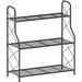 Bextsrack Plant Stand Rack 3 Tier Indoor Outdoor Multiple Holder Shelf Black