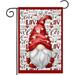 HGUAN Valentines Day Gnome Love Heart Red Garden Flag Double Sided 12 x 18 Inch Yard Flag Spring Seasonal Flag for Outdoor Holiday Decorations