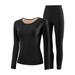 Women Thermal Underwear Set Fleece Lined Heavyweight Long Johns Base Layer Top