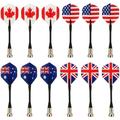 Magnetic Darts 12Pcs Magnetic Darts Safety Kids Darts Flag Pattern Darts For Target Game