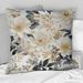 Designart "Ethereal Blooms I" Plants Printed Throw Pillow