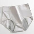 QUYUON Period Underwear for Women High Waist Full-Coverage Menstrual Panties Plus Size Leak Proof Ladies Briefs Womens Cozy Underwear Butt Lift Panties Gray XL