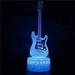 Guitar 3D Night Light 3D Illusion Lamp 16 Color Change Decor Lamp with Remote Control for Living Bed Room Bar Gift Toys - Gifts for Kids and Room DÃ©cor
