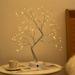 108 LED Firefly Tree Lights - DIY Artificial Bonsai Tree Lights USB/Battery-Powered Fairy Lights Tree lamp for Christmas Party Decoration (Warm Light 108L)