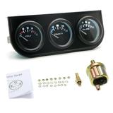 Shinysix 3 in 1 Car Meter Auto Gauge Voltmeter Water Gauge and Oil Press Gauge 52mm Triple Gauge Kit