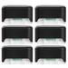 6Pcs LED Solar Deck Lights Garden Deck Lamps Solar Step Lights Waterproof Deck Light for Railing Patio Post and Driveway ( Black )