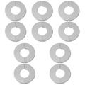 10 Pcs Stainless Steel Decorative Cover Split Pipe Flange Shower Replacement Faucet Cap Water Pipes Flanges Wall