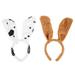 2pcs Puppy Ears Costume Dog Ears Headband Halloween Cosplay Headband Photo Props