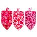 3PCS Valentine s Day Bandanas for Dogs Scarf Cat Bandanas Bibs Valentine s Dog Grooming Accessories-A