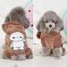 Pet Winter Clothes Warm 4Legs Coral Fleece Cartoon Animal Costume For Dog Cat US