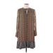 Proenza Schouler Casual Dress - A-Line Crew Neck 3/4 sleeves: Brown Dresses - Women's Size 8