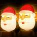 2 Pcs Santa Claus Decoration Christmas Santa Claus Lighted Santa Claus Decor with Warm String Light for Xmas Indoor Outdoor Decor