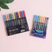 amlbb Colorful Fine Point Pens Double Line Pen Color Hand Account Pen Dream Metal Pen Hand-painted 24 Color Highlighter Marker Pen 2ml on Clearance