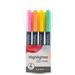 6 Pcs Colored Markers Pen Set Oblique-tip Highlighters Sets for Kids Coloring