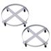 Heavy Duty Drum Dolly 2pcs Set 55 Gallon Barrels Swivel Caster Wheels Steel Frame with Brake for Workshops and Warehouses