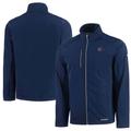Men's Cutter & Buck Blue Cleveland Browns Americana Logo Evoke Eco Softshell Recycled Full-Zip Jacket