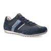 Sneaker GEOX "U WELLS C", Herren, Gr. 45, blau (navy), Veloursleder, Textil, Synthetik, casual, Schuhe, Casual Schuh, Schnürschuh mit Logoverzierung