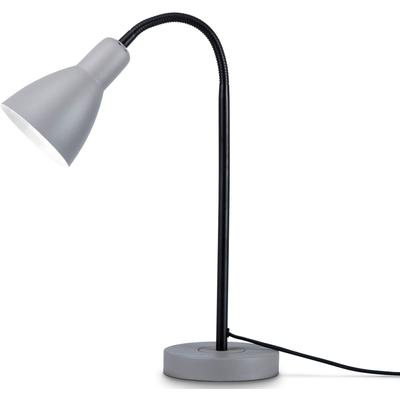 PACO HOME Tischleuchte "WILHELM", grau (grau, schwarz), H: 43,2cm, Lampen, mit kompatiblen Dimmer und Leuchtmittel, Schreibtischlampe Image