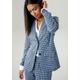 Kurzblazer ANISTON SELECTED Gr. 36, blau (blau, schwarz, offwhite) Damen Blazer Bestseller