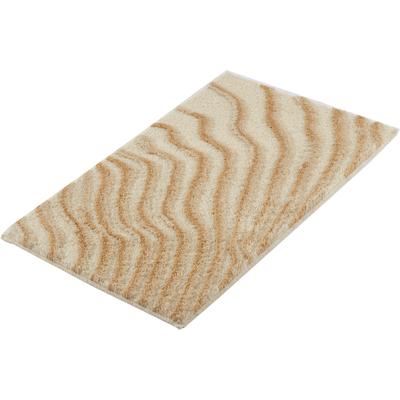 Badematte KLEINE WOLKE "Terrace", beige (sandbeige), H:23mm, Polyacryl, Badematten, Badteppich, modernes Wellen Design, Hoch-Tief Effekt Image