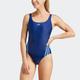 Badeanzug ADIDAS PERFORMANCE "3S SWIMSUIT" Gr. 42, N-Gr, blau (dark blue, blue burst) Damen Badeanzüge Bekleidung