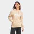 Kapuzensweatjacke ADIDAS SPORTSWEAR "W LIN FT HD" Gr. L, beige (magic beige, white) Damen Sweatjacken