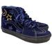Vans Shoes | Disney X Vans Sk8hi Sorcerer's Apprentice 7.5 Sneaker Blue Velvet Star Moon | Color: Blue | Size: 7.5