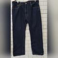 Levi's Jeans | Levis 505 Mens Dark Wash Straight Leg Denim Jean Classic Size 40w 30l Measureme | Color: Blue | Size: 40